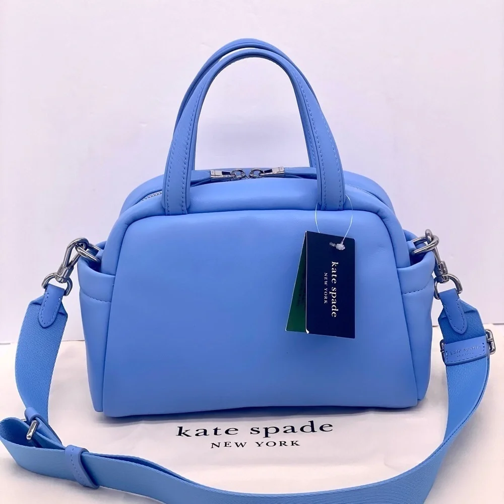 Kate Spade Puffed Satchel Crossbody Blue